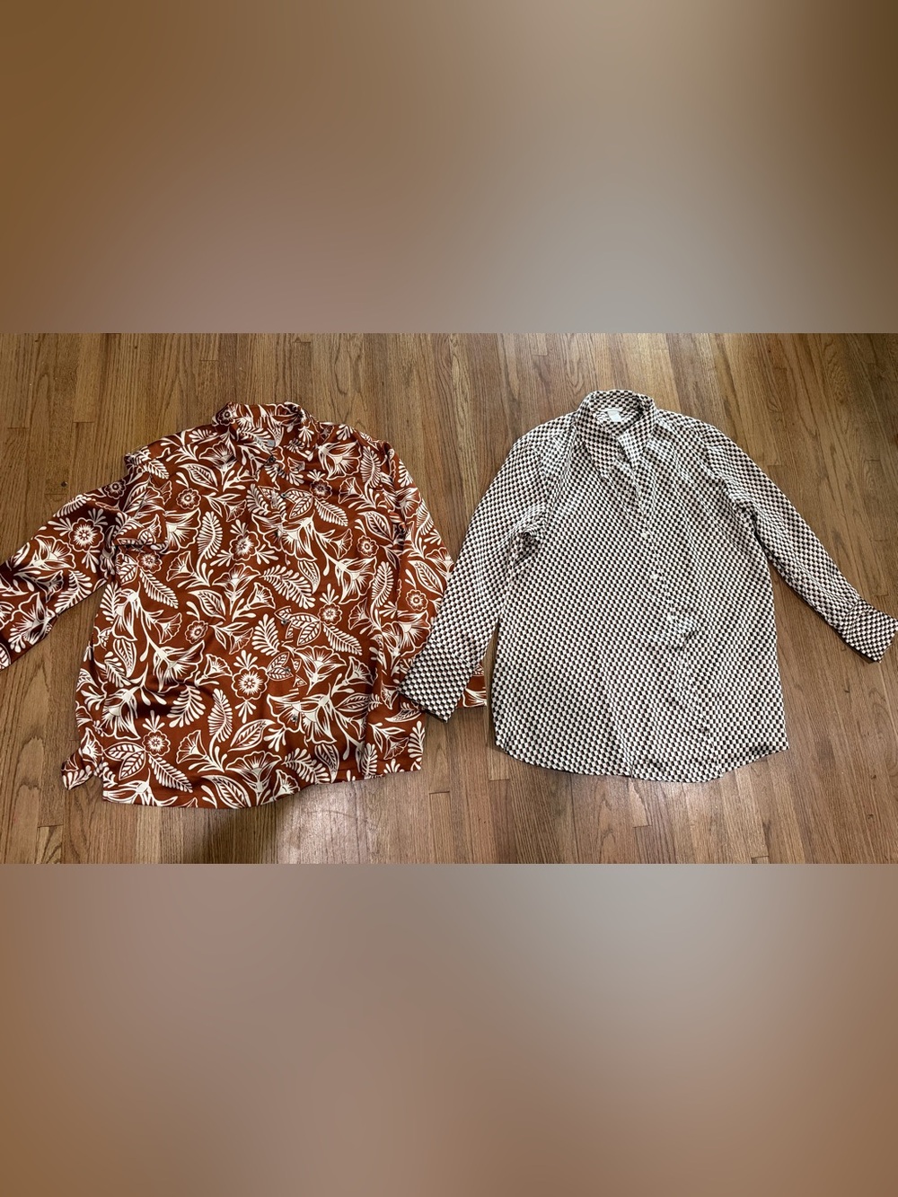 Two satin women shirt